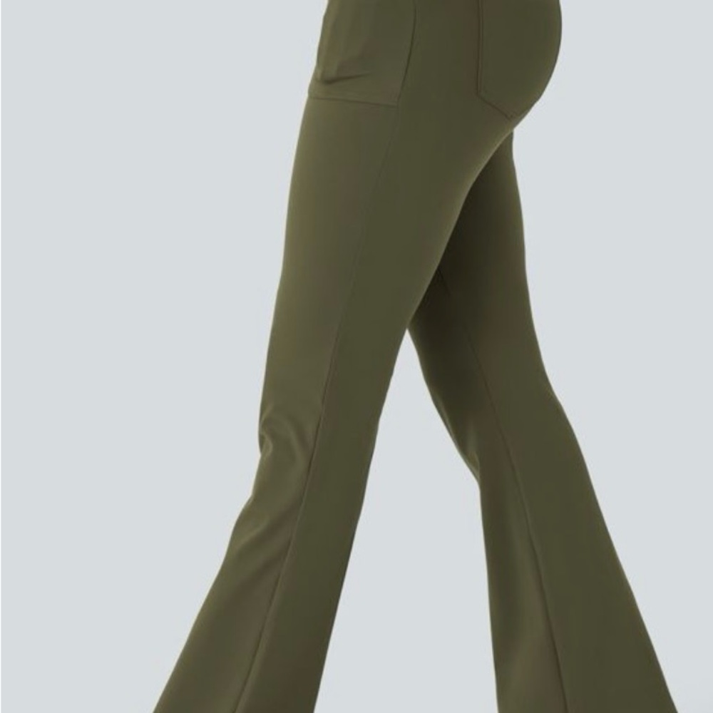 HALARA Green Boot Cut Pants with Sleek Fit - Picture 6 of 6